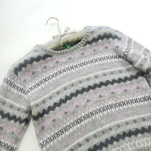 Dip Gray Light Purple Christmas Sweater Size XL